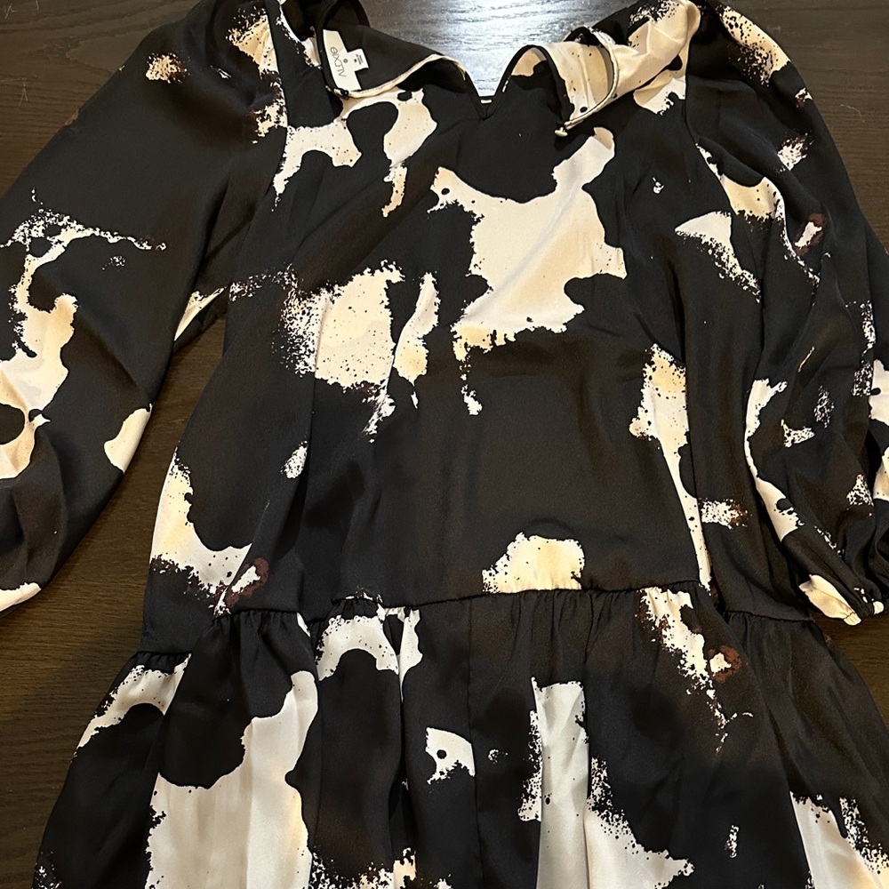 Alexis Black and Cream Artistic Dress